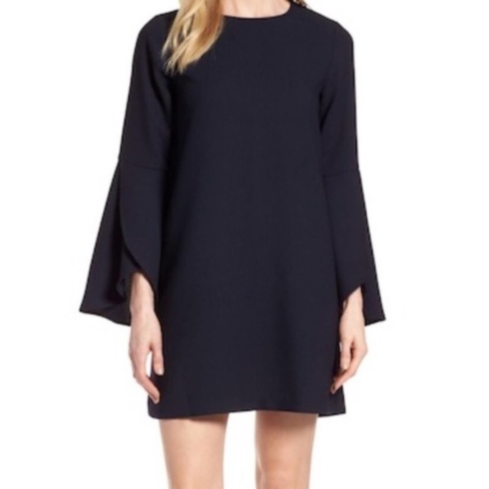 Halogen Navy Bell Sleeve Dress